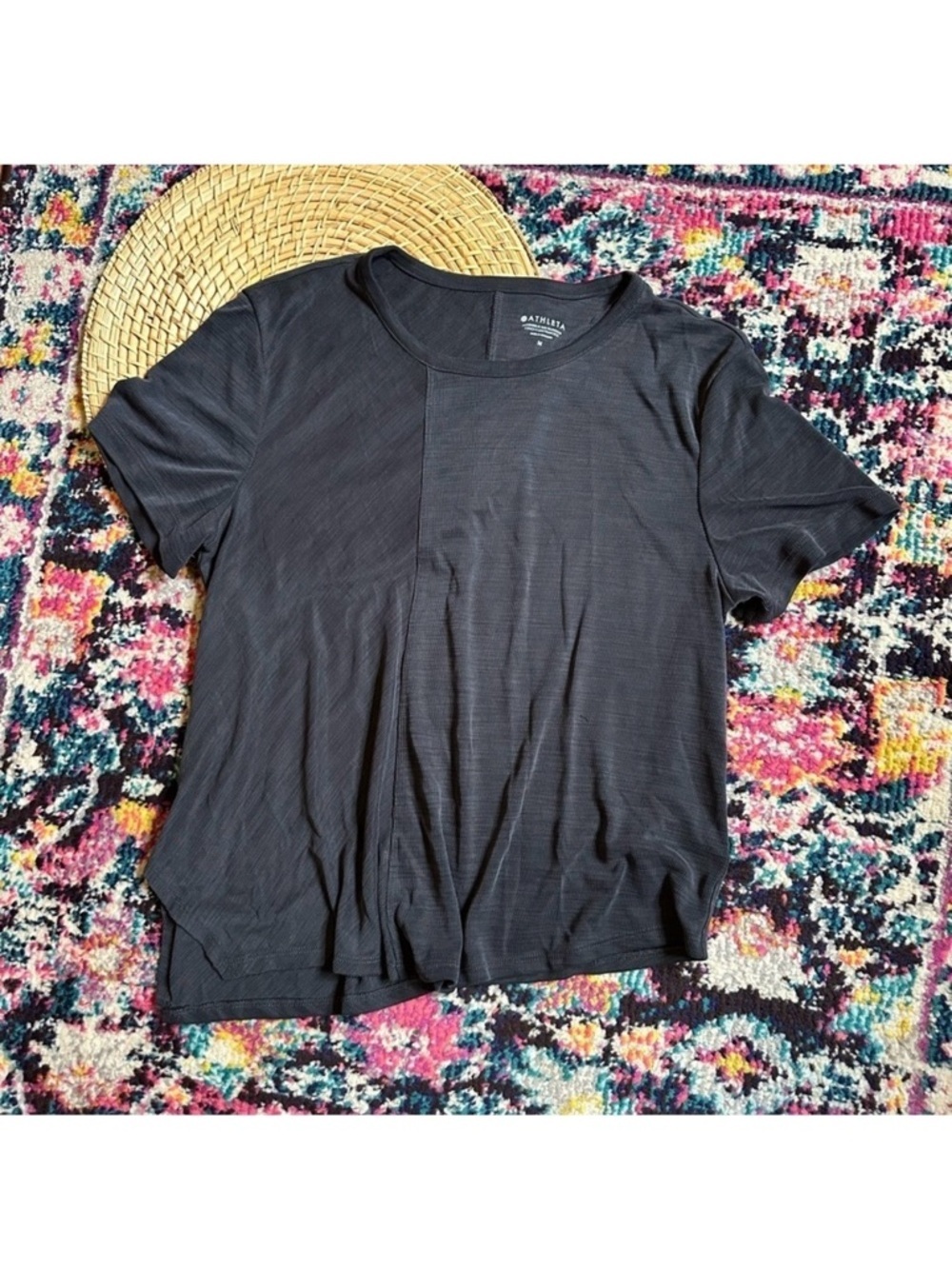 Athleta Asymmetric Hem Short Sleeve Tee Womens Medium